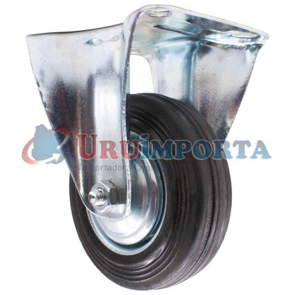 RUEDA COLOR NEGRO 4" BASE METALICA FIJA LH-1687