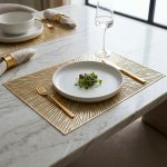 INDIVIDUALES UND DISEÑOS VARIOS DORADO PVC-3045-G