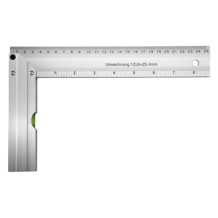 ESCUADRA CARPINTERO 25CM DE ALUMINIO LH-2142 - Imagen 2