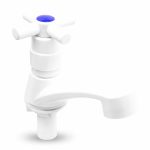 CANILLA LAVATORIO PLAST BLANCA VOLANT CRUZ LH-2206 - Imagen 5