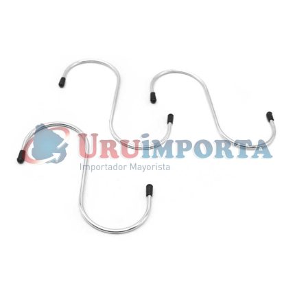 COLGADOR METALICO TIPO S 3PZ EN BLISTERS LH-2154