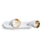 APLIQUE 2 LUCES BLANCO DORADO PARED-TECHO LH-3856 - Imagen 8