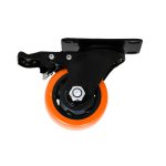 RUEDA NARANJA GIRATORIA C/FRENO 3" LH-3459 - Imagen 5