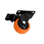 RUEDA NARANJA GIRATORIA C/FRENO 3" LH-3459 - Imagen 7