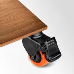 RUEDA NARANJA GIRATORIA C/FRENO 2.5" LH-3458