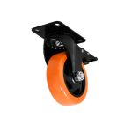 RUEDA NARANJA GIRATORIA C/FRENO 4" LH-3460 - Imagen 4