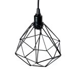 LAMPARA COLGAR JAULA 3 COPAS METALICA NEGRA LH2315 - Imagen 5