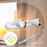 APLIQUE 2 LUCES BLANCO DORADO PARED-TECHO LH-3856 - Imagen 6