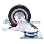 RUEDA GIRATORIA CON FRENO 2 1/2" GOMA-METAL LH2475 - Imagen 2