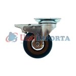RUEDA GIRATORIA CON FRENO 3" GOMA-METAL LH-2476 - Imagen 2
