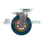 RUEDA GIRATORIA CON FRENO 4" GOMA-METAL LH-2477 - Imagen 2