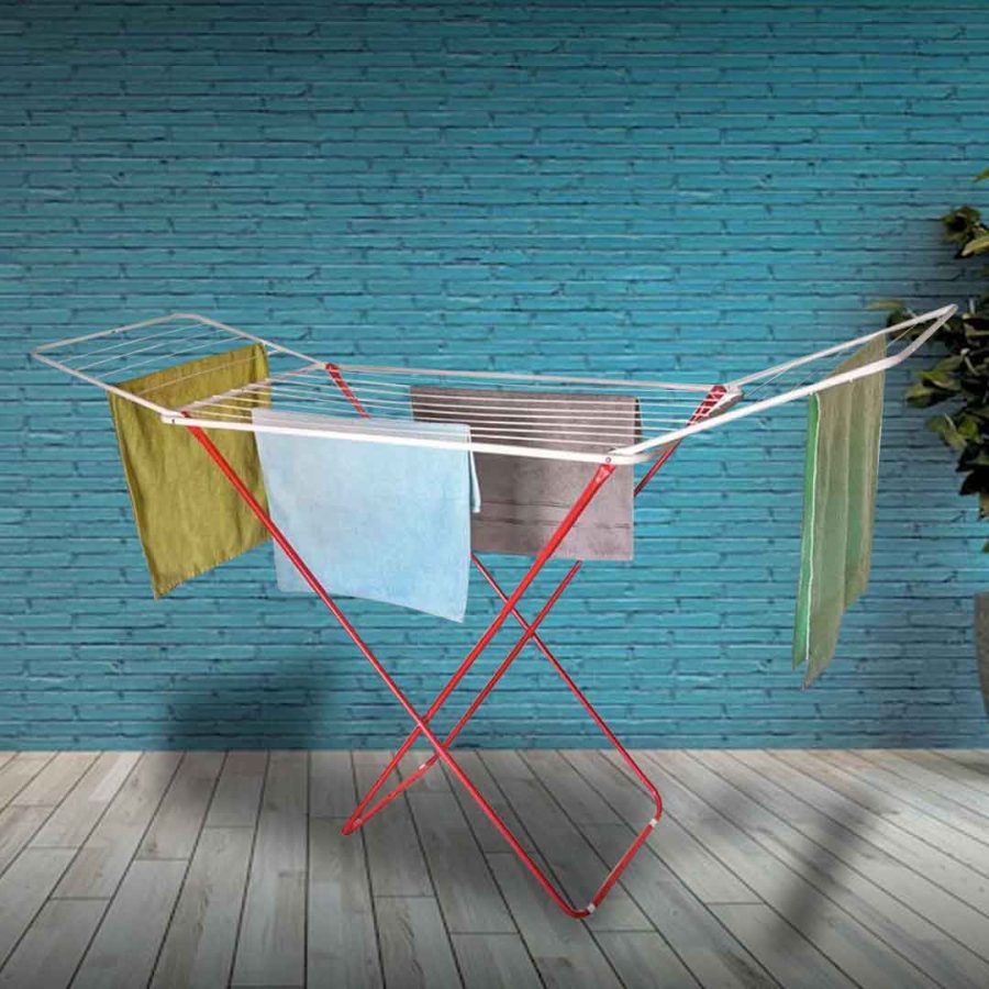 TENDEDERO METALICO DE PIE PLEGABLE P/ROPA LH-2594 - Imagen 1