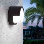 APLIQUE LED REDONDO NEGRO C/PESTANA 12W LH-3476