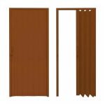 PUERTA PLEGABLE PVC 90X210CM MARRON OSCURO PLASFLE - Imagen 2