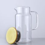 JARRA DE VIDRIO 1300ML CON TAPA DE MADERA LH-3080 - Imagen 4