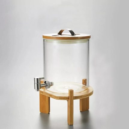 DISPENSADOR 5L DE LIQUIDOS VIDRIO /MADERA LH-3088