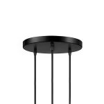 LAMPARA COLGAR JAULA 3 COPAS METALICA NEGRA LH2315 - Imagen 2