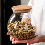 FRASCO HERMETICO 1000ML REDONDO TAPA MADERA LH3127 - Imagen 2