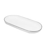 FUENTE CERAMICA 30X16CM OVALADA BLANCA LH-3821 - Imagen 2