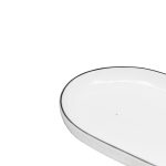 FUENTE CERAMICA 30X16CM OVALADA BLANCA LH-3821 - Imagen 3