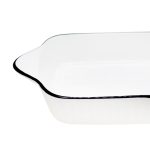 FUENTE 20CM OVALADA CERAMICA BORDE NEGRO LH-3822 - Imagen 4
