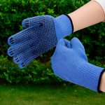 GUANTE DE HILO DE COLOR PUNTITOS DE GOMA LH-4127