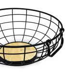 CESTO FRUTAS REDOND METAL Y MADERA 30CM LH-3657 - Imagen 7