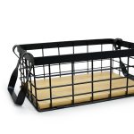 CESTO FRUTAS RECTANGULAR METAL/MAD 26X19CM LH3667 - Imagen 3