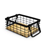 CESTO FRUTAS RECTANGULAR METAL/MAD 26X19CM LH3667 - Imagen 5