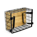 CESTO FRUTAS RECTANGULAR METAL/MAD 26X19CM LH3667 - Imagen 6
