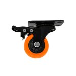 RUEDA NARANJA GIRATORIA C/FRENO 2" LH-3457 - Imagen 3