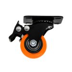 RUEDA NARANJA GIRATORIA C/FRENO 1 1/2" LH-3456 - Imagen 2