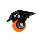 RUEDA NARANJA GIRATORIA C/FRENO 1 1/2" LH-3456 - Imagen 3