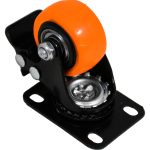 RUEDA NARANJA GIRATORIA C/FRENO 1 1/2" LH-3456 - Imagen 5