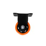 RUEDA 2.5 BASE METALICA FIJA NARANJA NEGRA LH-3448 - Imagen 5