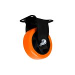 RUEDA 4 BASE METALICA FIJA NARANJA NEGRA LH-3450 - Imagen 3