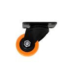 RUEDA 2 BASE METAL GIRATORIA NARANJA NEGRA LH-3452 - Imagen 3