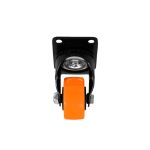 RUEDA 2 BASE METAL GIRATORIA NARANJA NEGRA LH-3452 - Imagen 4
