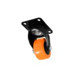 RUEDA 2 BASE METAL GIRATORIA NARANJA NEGRA LH-3452 - Imagen 5