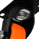 RUEDA 2 BASE METAL GIRATORIA NARANJA NEGRA LH-3452 - Imagen 6