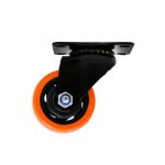 RUEDA 3 BASE METAL GIRATORIA NARANJA NEGRA LH-3454 - Imagen 7