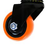 RUEDA 3 BASE METAL GIRATORIA NARANJA NEGRA LH-3454 - Imagen 2