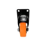 RUEDA 3 BASE METAL GIRATORIA NARANJA NEGRA LH-3454 - Imagen 5