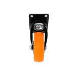 RUEDA 4 BASE METAL GIRATORIA NARANJA NEGRA LH-3455 - Imagen 4