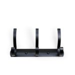 COLGADOR PERCHA 3 GANCHOS METALICO NEGRO LH-3411 - Imagen 2