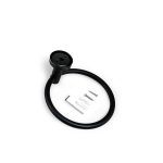 ARO TOALLERO 16CM METALICO NEGRO MATE LH-3437 - Imagen 4