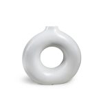 FLORERO CIRCULAR DECO 26CM COLOR BLANCO LH-3714 - Imagen 4