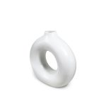 FLORERO CIRCULAR DECO 26CM COLOR BLANCO LH-3714 - Imagen 2