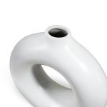 FLORERO CIRCULAR DECO 26CM COLOR BLANCO LH-3714 - Imagen 3