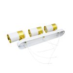 APLIQUE 3 LUCES BLANCO DORADO PARED-TECHO LH-3533 - Imagen 2